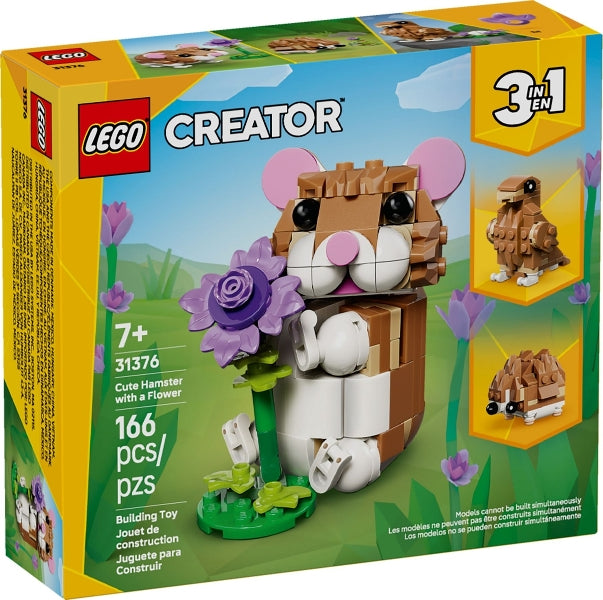 Cute Hamster with a Flower — box