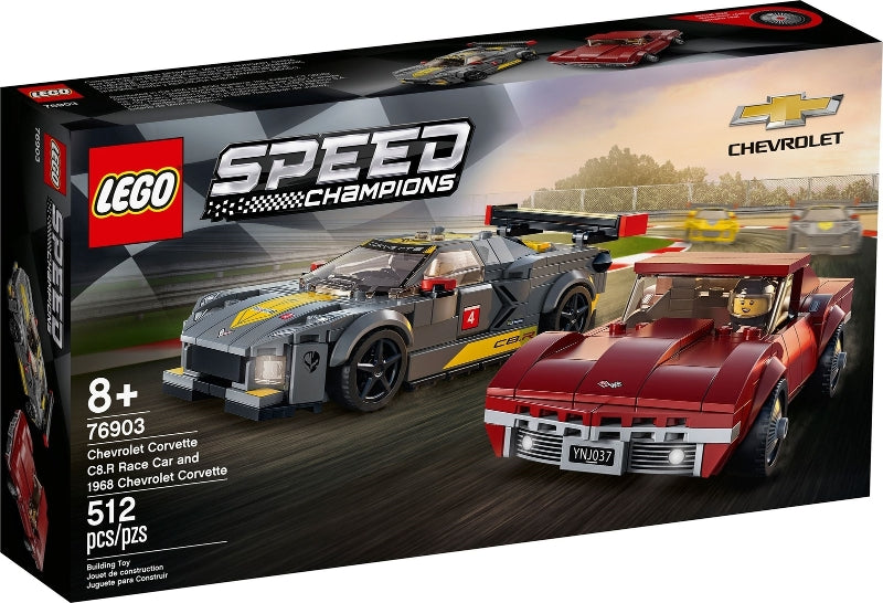 Chevrolet Corvette C8.R Race Car and 1968 Chevrolet Corvette — box