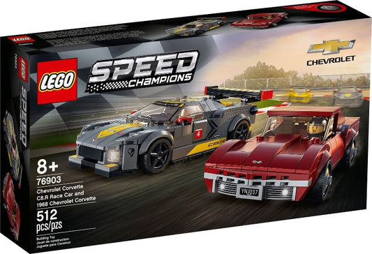 Chevrolet Corvette C8.R Race Car and 1968 Chevrolet Corvette — box