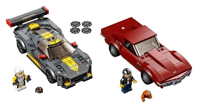 Chevrolet Corvette C8.R Race Car and 1968 Chevrolet Corvette — model